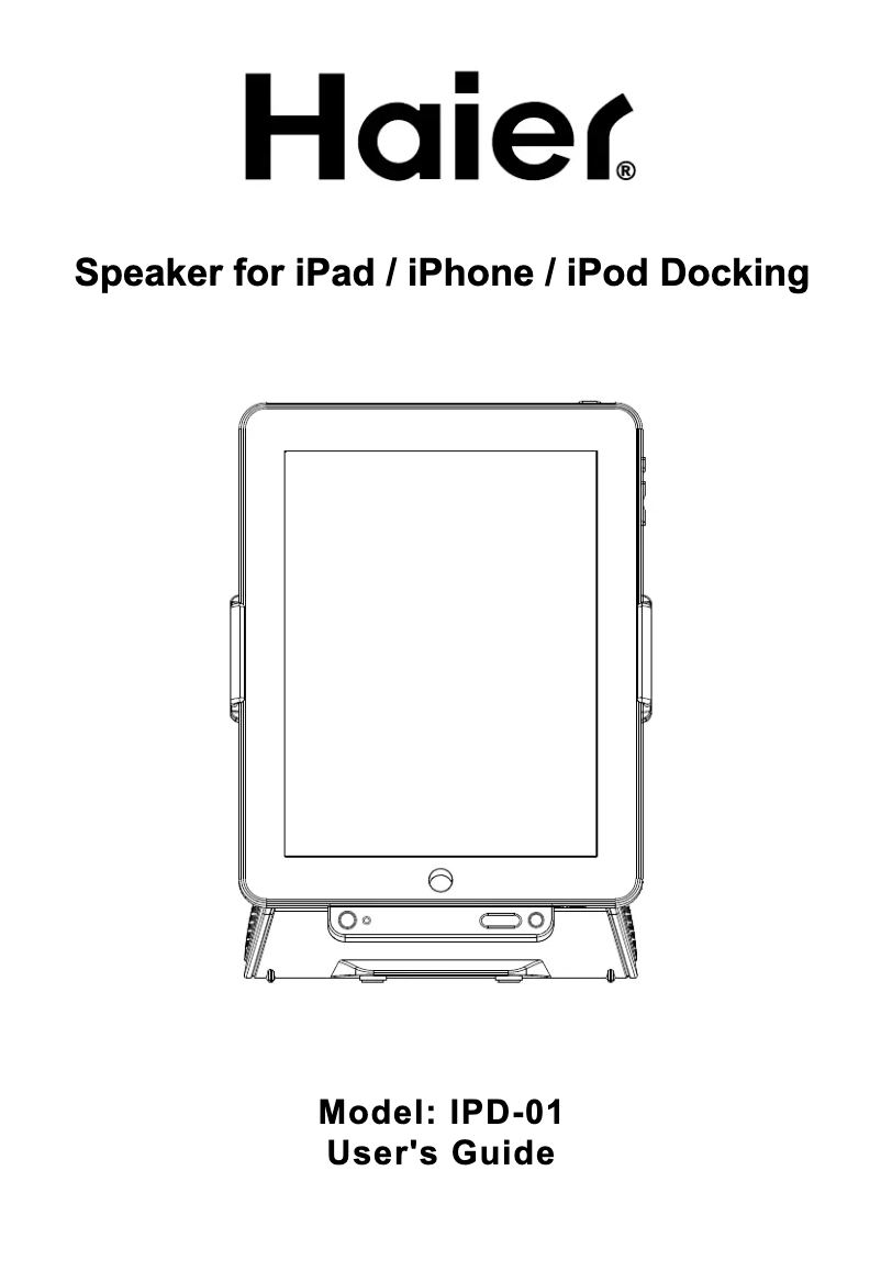 Página 1 del manual Manual de usuario Haier IPD-01