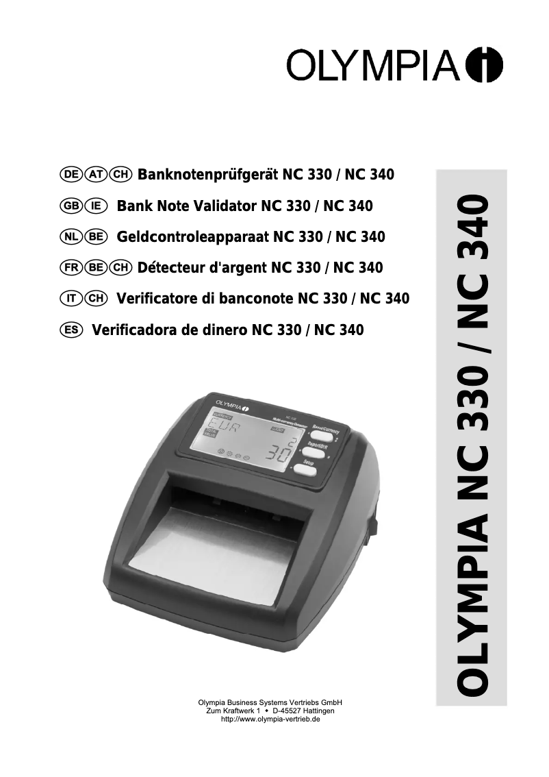 Página 1 del manual Manual de usuario Olympia NC 330