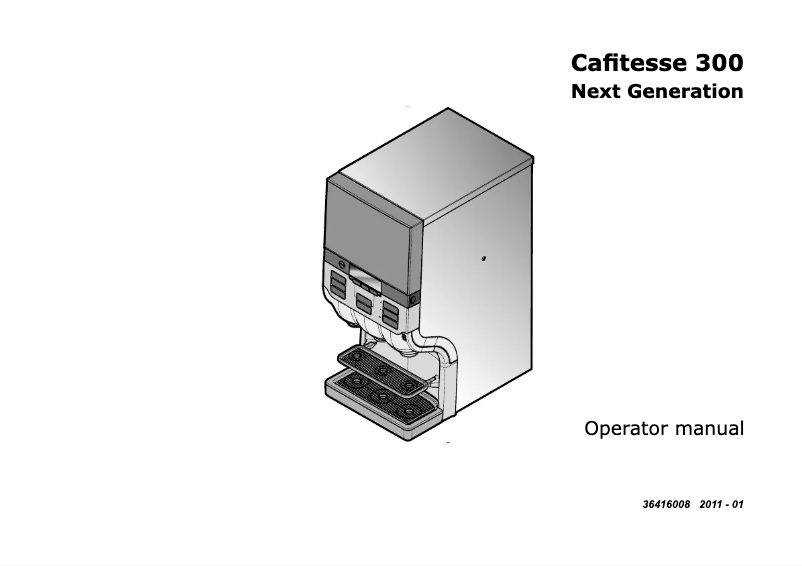 Page 1 de la notice Manuel utilisateur Douwe Egberts Cafitesse 300 Next Generation
