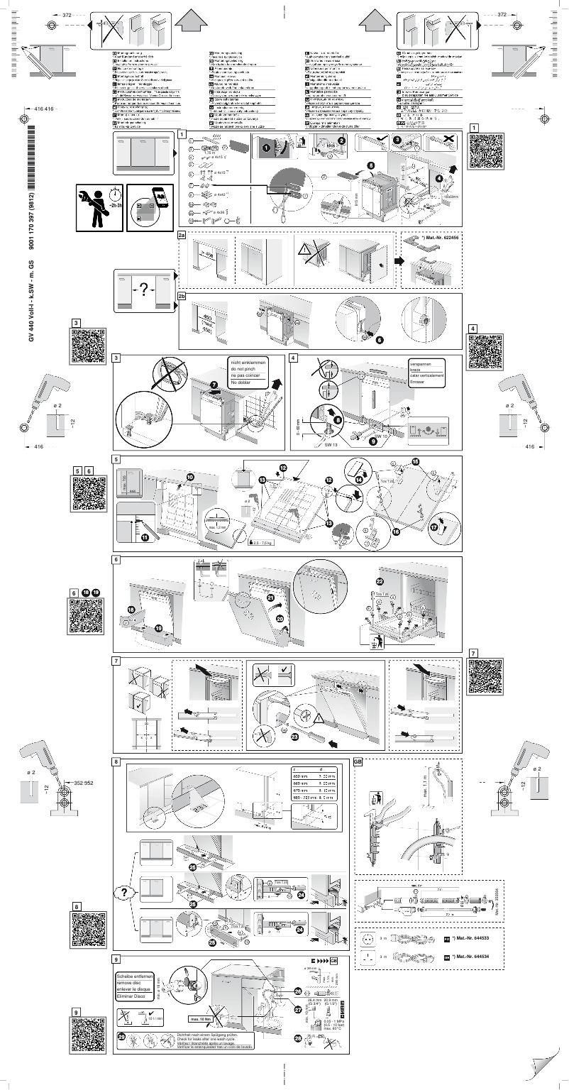 Page 1 de la notice Guide d'installation Neff S58T53X0EU