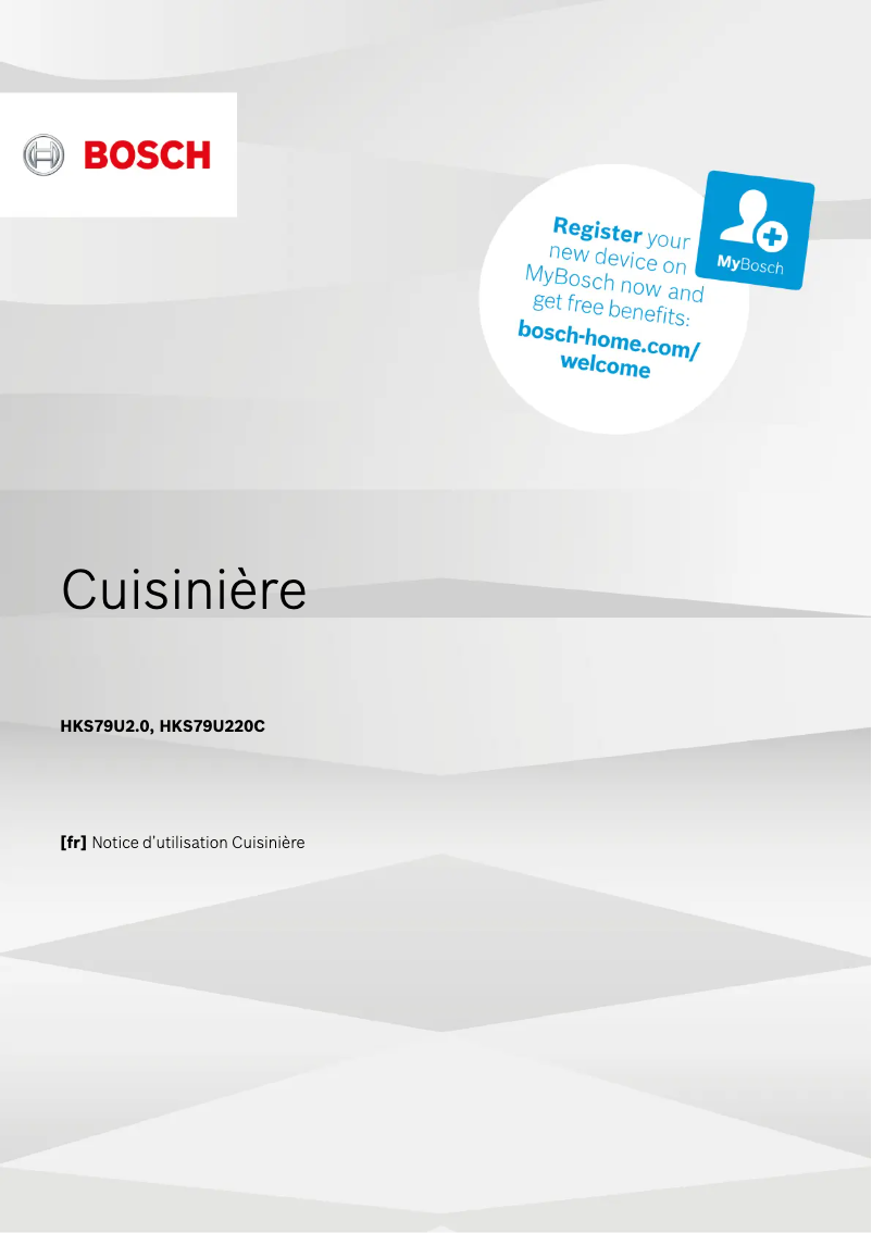 Page 1 de la notice Manuel utilisateur Bosch HKS79U220