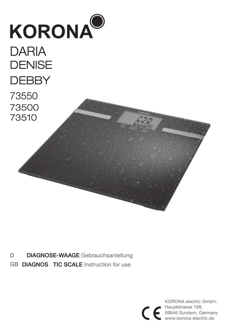 Image de la première page du manuel de l'appareil Debby 73510