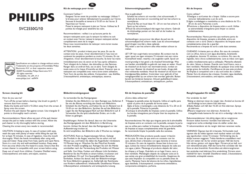 Page 1 de la notice Mode d'emploi Philips SVC2550G