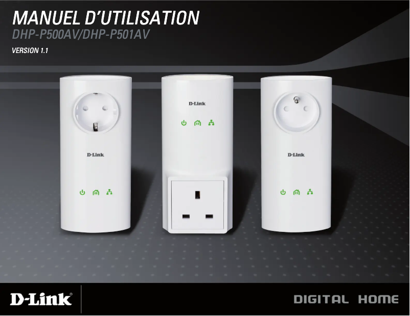 Page 1 de la notice Manuel utilisateur D-Link DHP-P501AV
