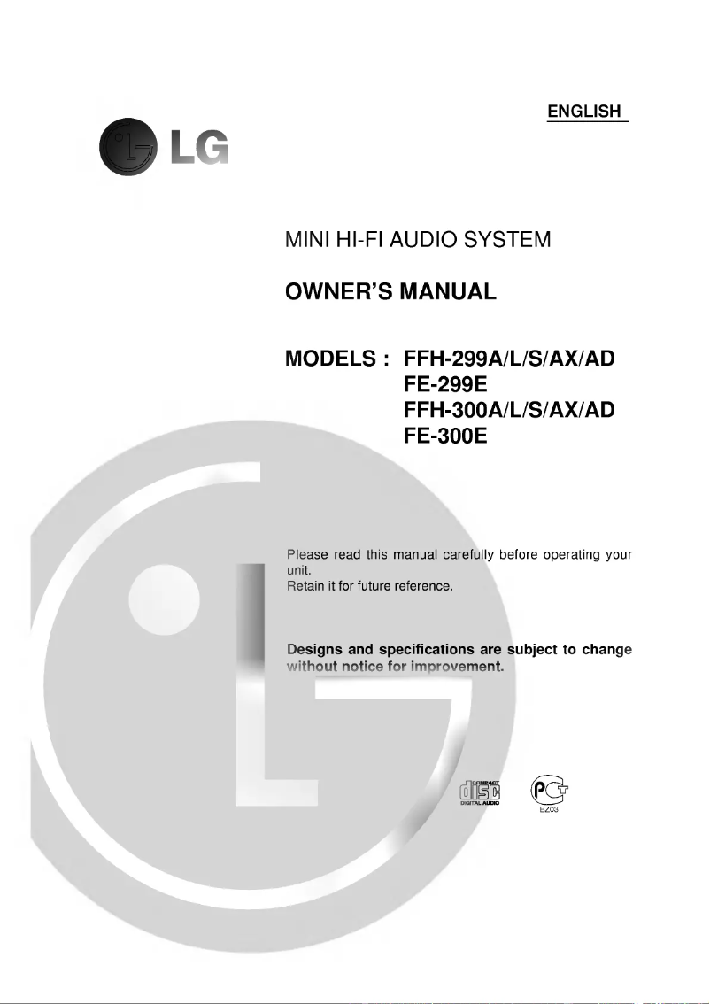 Page n°1 - Manuel utilisateur LG F-299AX