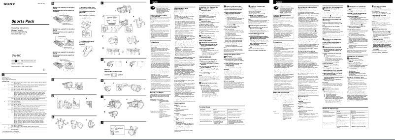 Image de la première page du manuel de l'appareil SPK-TRC
