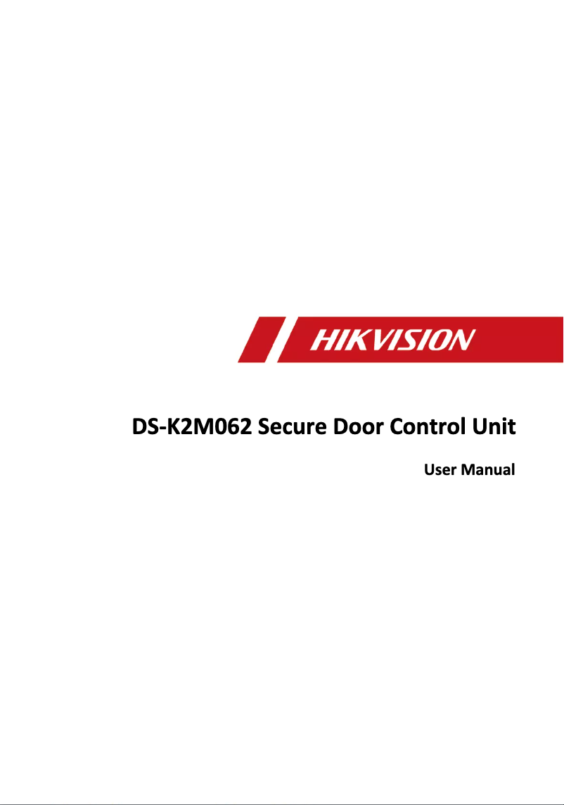 Page 1 de la notice Manuel utilisateur Hikvision DS-K2M062