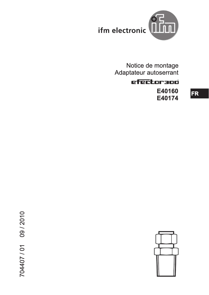 Page n°1 - Manuel utilisateur IFM US0057