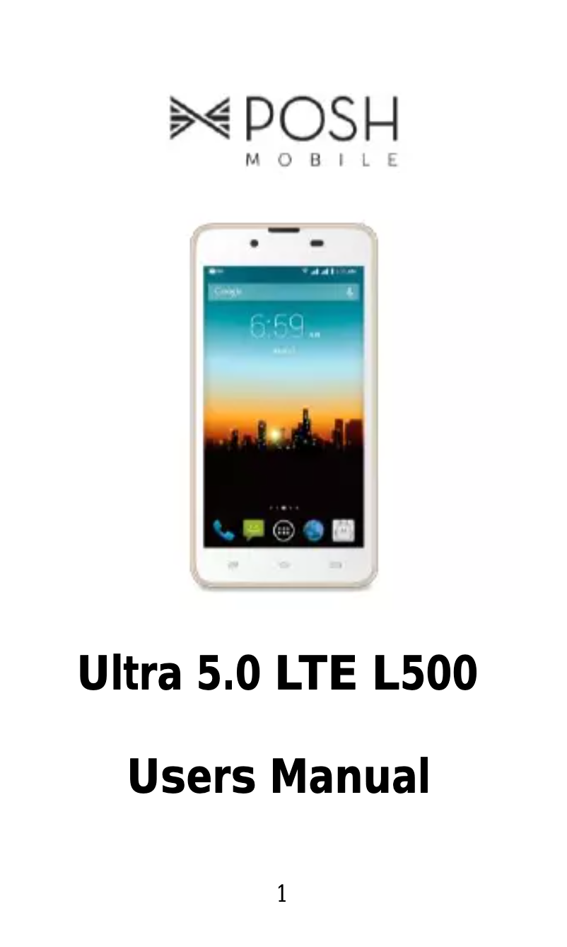 Page n°1 - Manuel utilisateur Posh Mobile Ultra 5.0 LTE L500