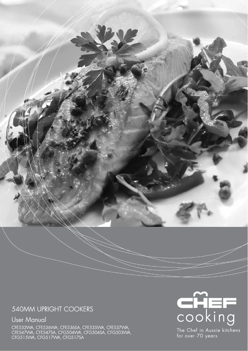 Page n°1 - Manuel utilisateur Chef CFG504WA