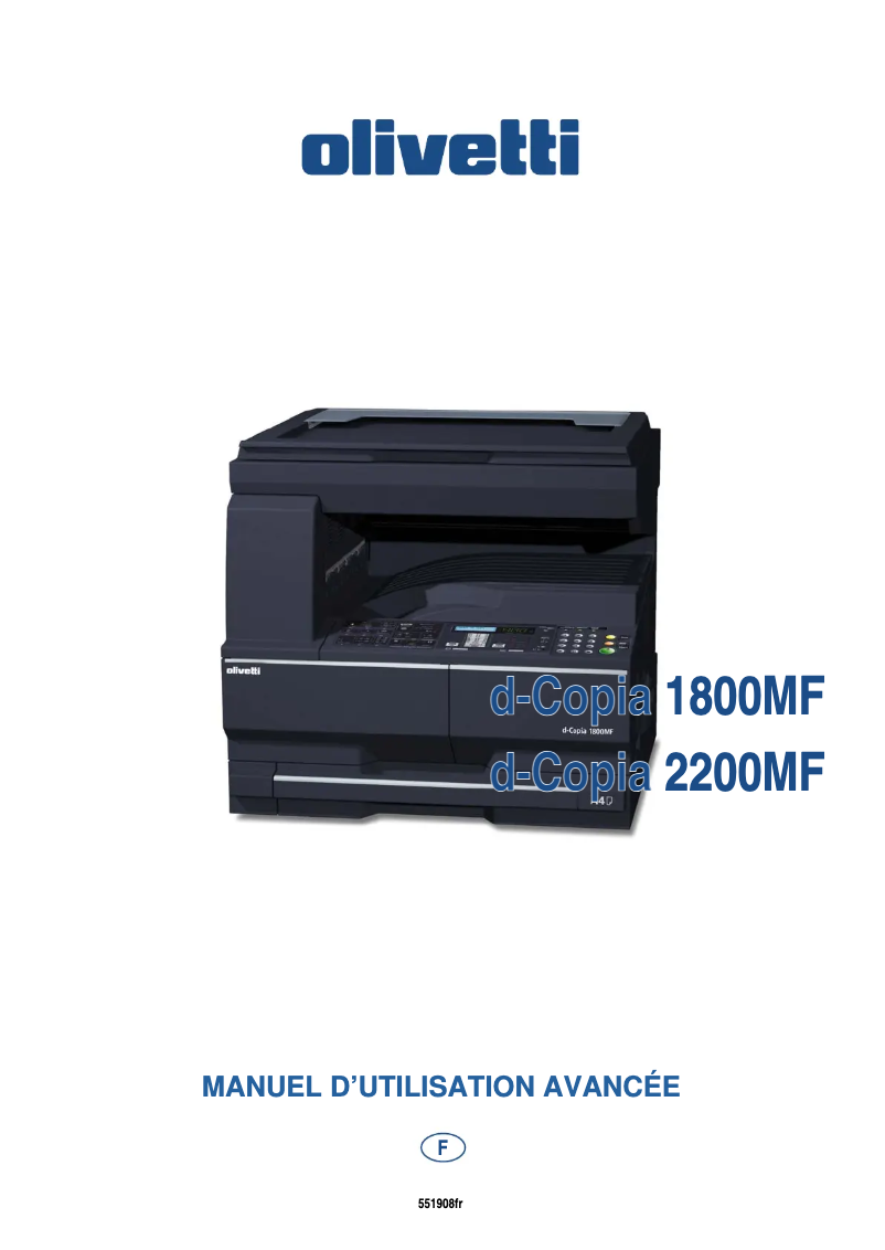Page n°1 - Manuel utilisateur Olivetti d-Copia 2200MF