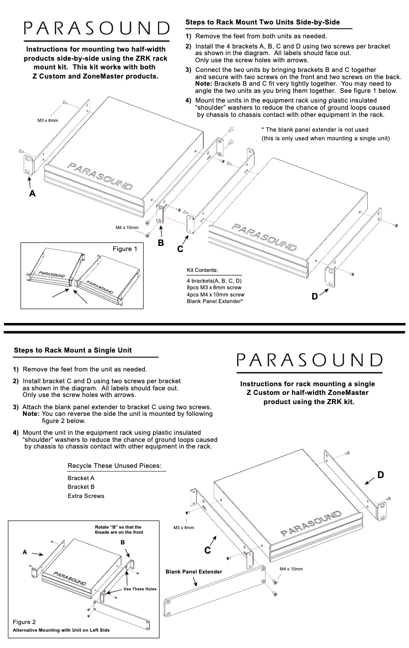 Page n°1 - Manuel utilisateur Parasound ZRK