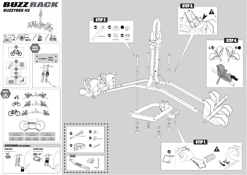 Page 1 de la notice Manuel utilisateur Buzz Rack BuzzyBee H2