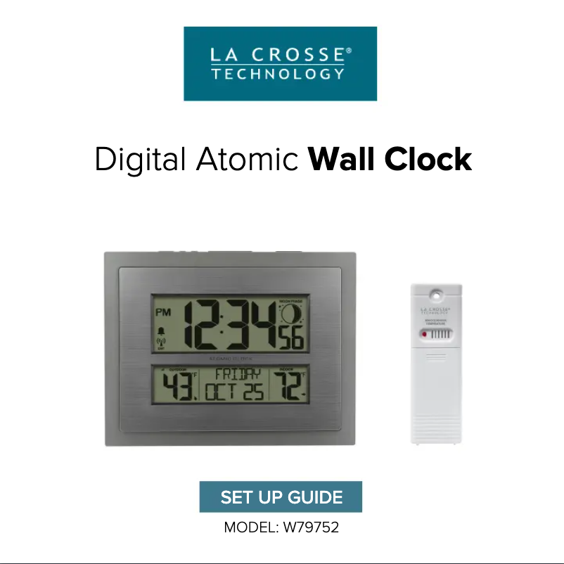 Page 1 de la notice Manuel utilisateur La Crosse Technology W79752