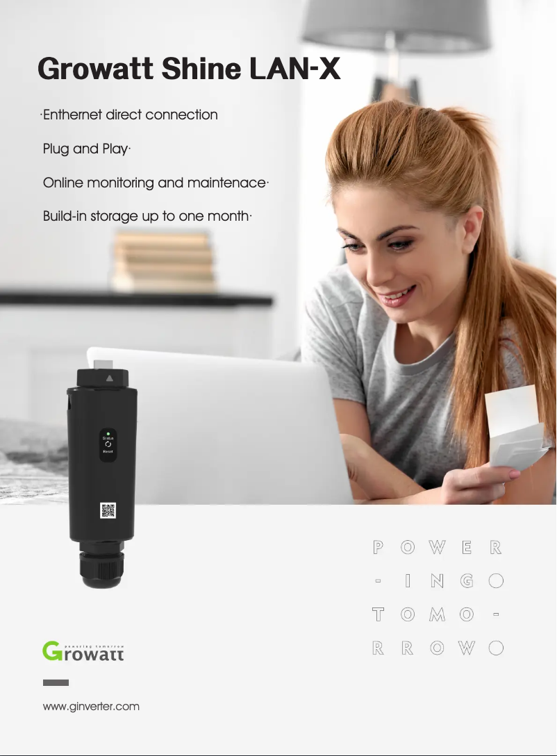 Image de la première page du manuel de l'appareil Shine Lan-X