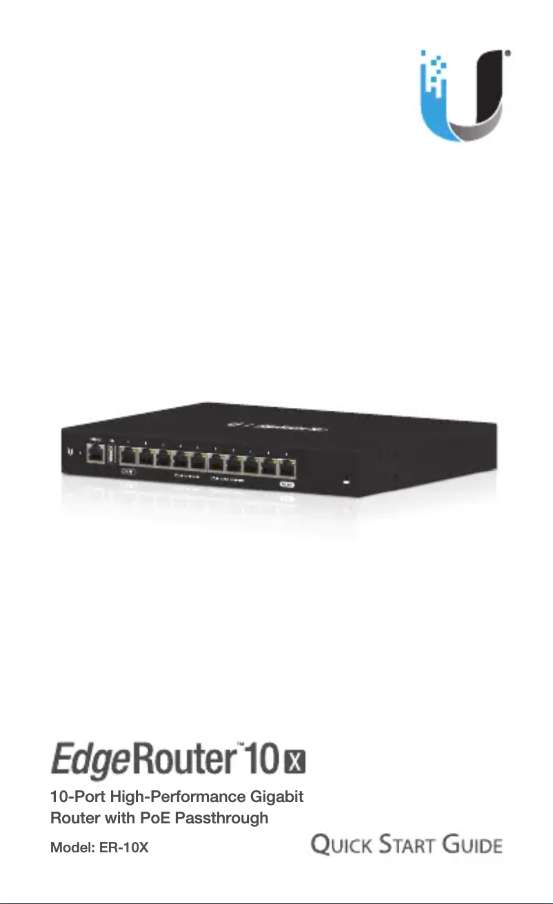 Image de la première page du manuel de l'appareil EdgeRouter 10X