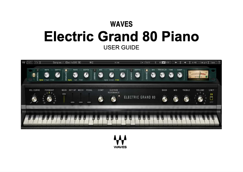 Image de la première page du manuel de l'appareil Electric Grand 80 Piano