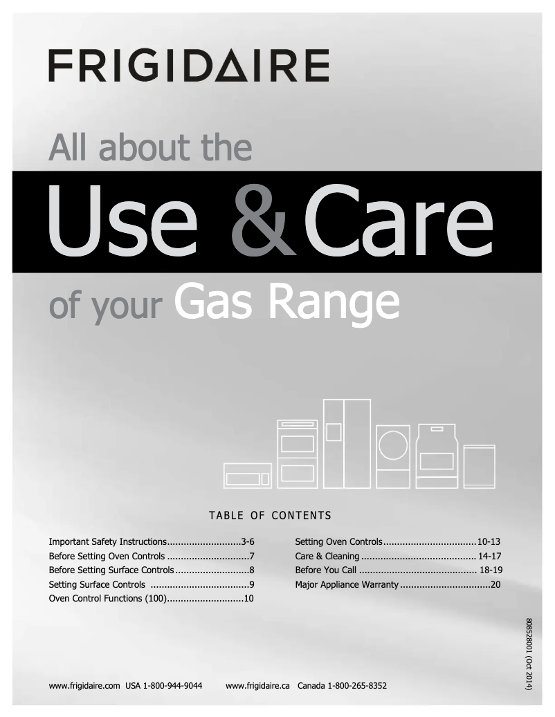 Image de la première page du manuel de l'appareil FFGF3011LW