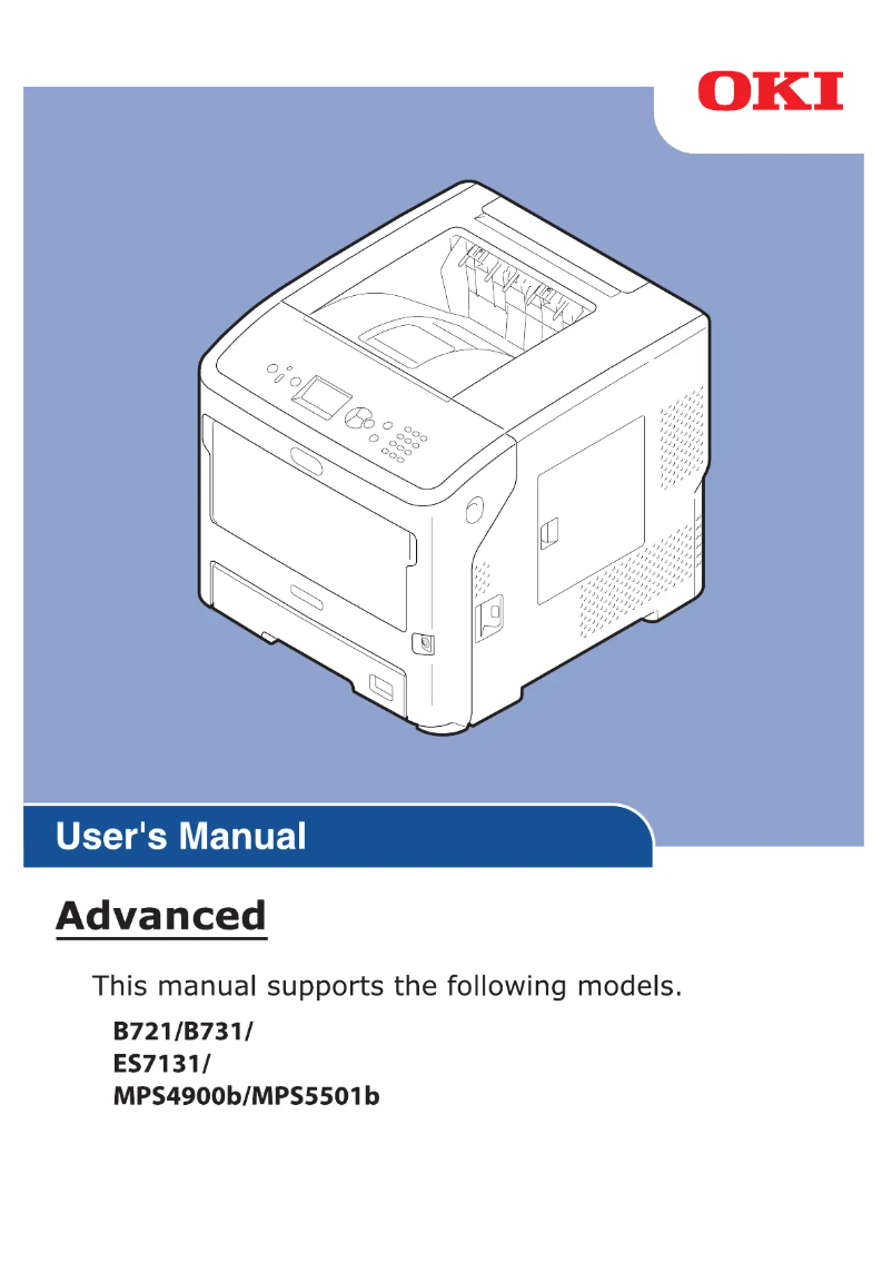 Page 1 de la notice Manuel utilisateur OKI B721DN