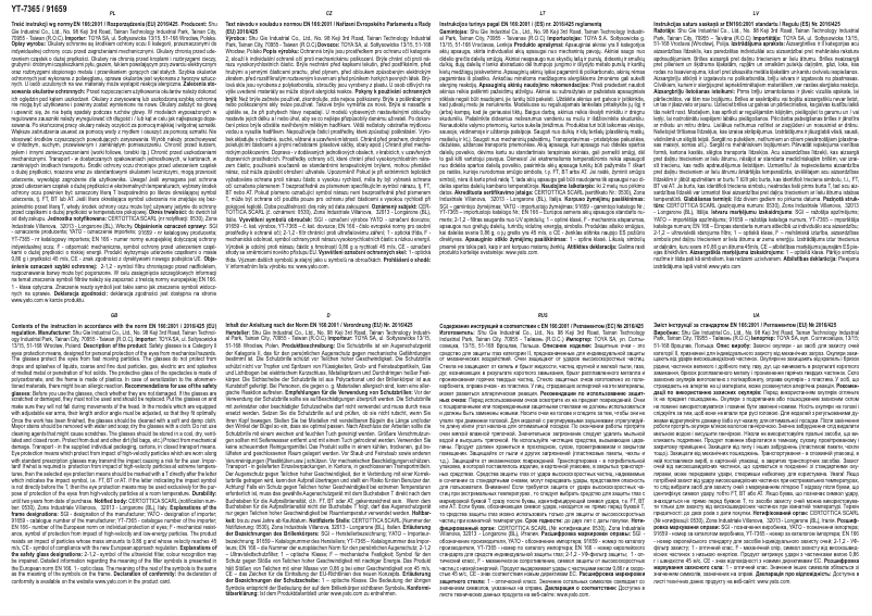 Page 1 de la notice Manuel utilisateur Yato YT-7365