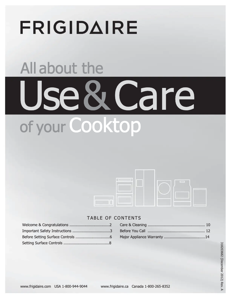 Image de la première page du manuel de l'appareil FPGC3087MS