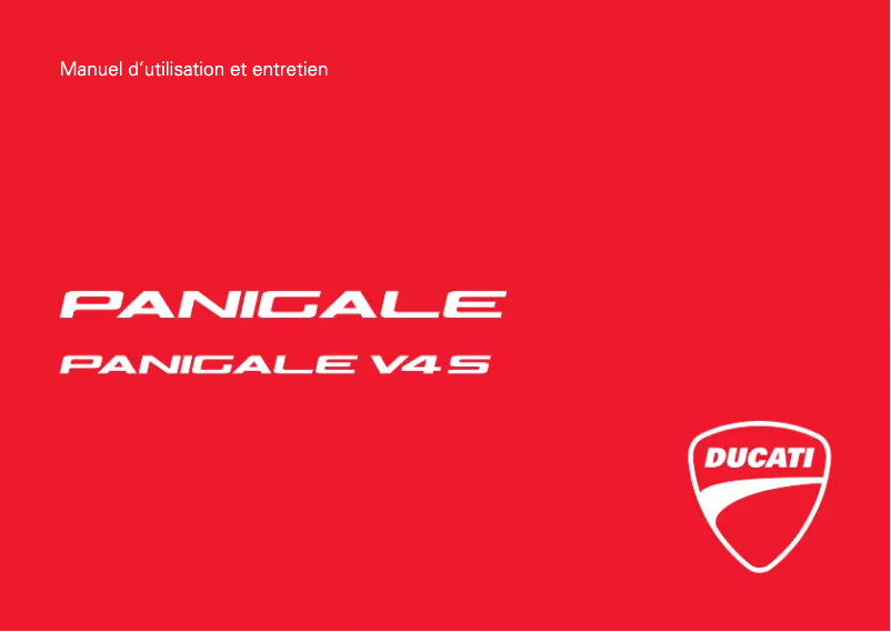 Page 1 de la notice Manuel utilisateur Ducati Panigale V4 S (2018)