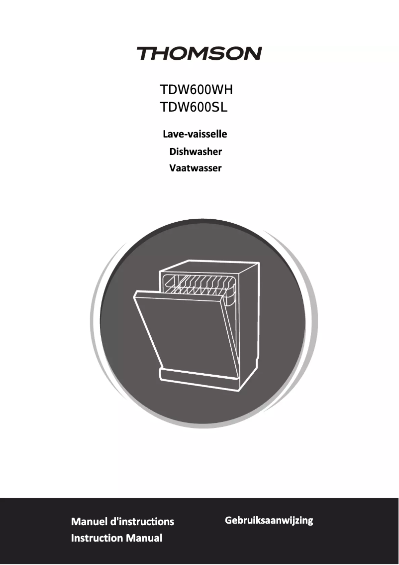 Page n°1 - Manuel utilisateur Thomson TDW 600 SL