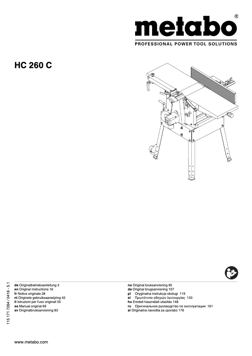 Page n°1 - Manuel utilisateur Metabo HC 260 C