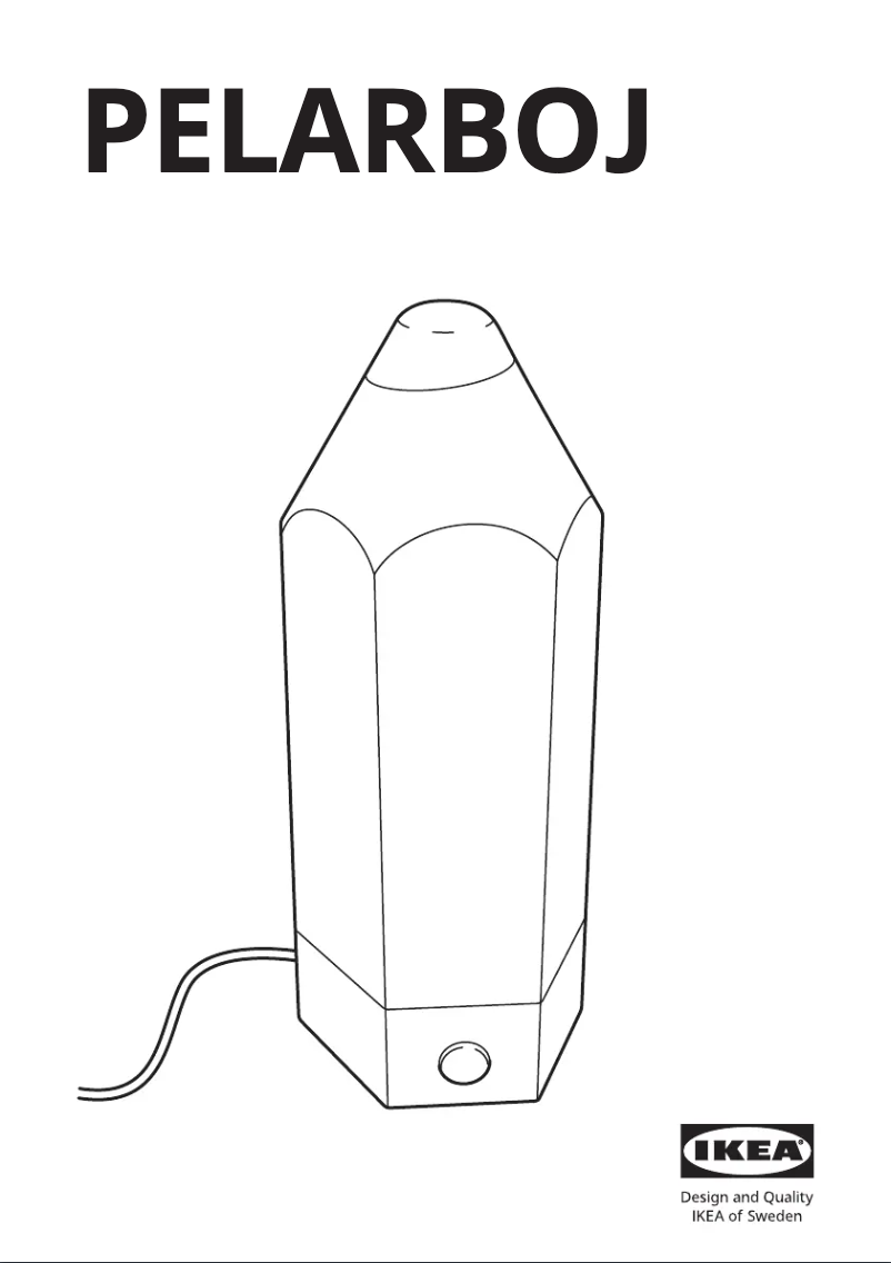 Page 1 de la notice Manuel utilisateur Ikea PELARBOJ 605.372.63