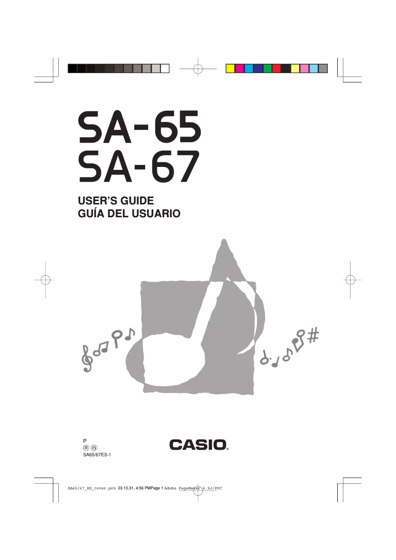 Página 1 del manual Manual de usuario Casio SA-65