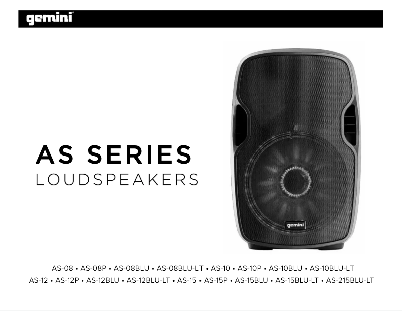 Página 1 del manual Manual de usuario Gemini AS-15TOGO