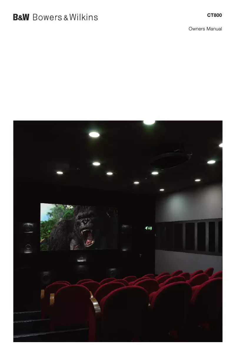 Page n°1 - Manuel utilisateur Bowers & Wilkins CT800