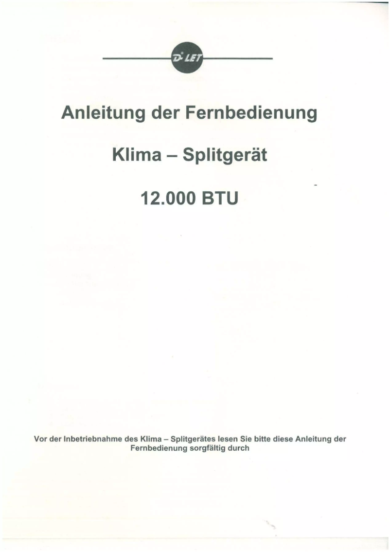 Image de la première page du manuel de l'appareil R81/E/C