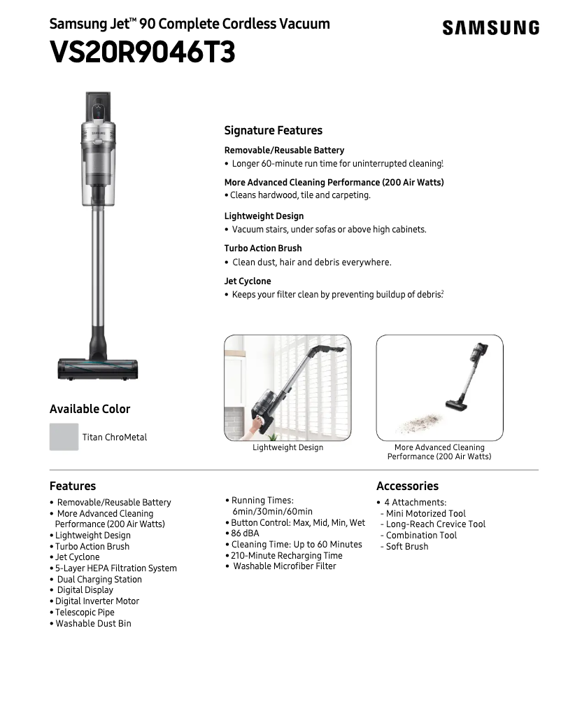 Image de la première page du manuel de l'appareil VS20R9046T3