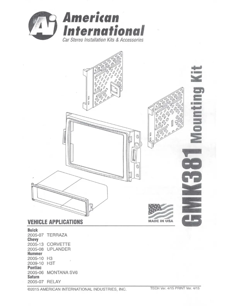 Page n°1 - Manuel utilisateur American International GMK381