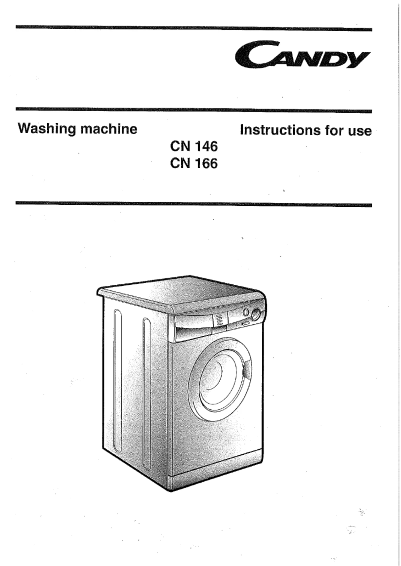 Page 1 de la notice Manuel utilisateur Candy CN166