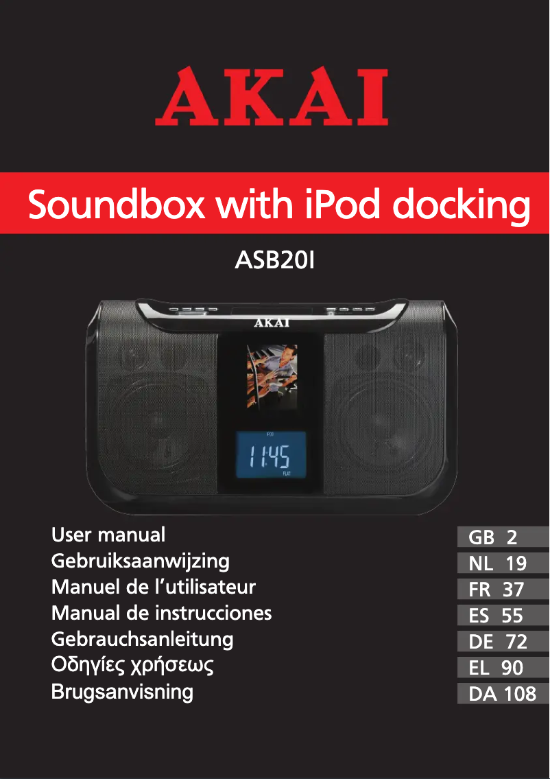 Page 1 de la notice Manuel utilisateur AKAI ASB100I
