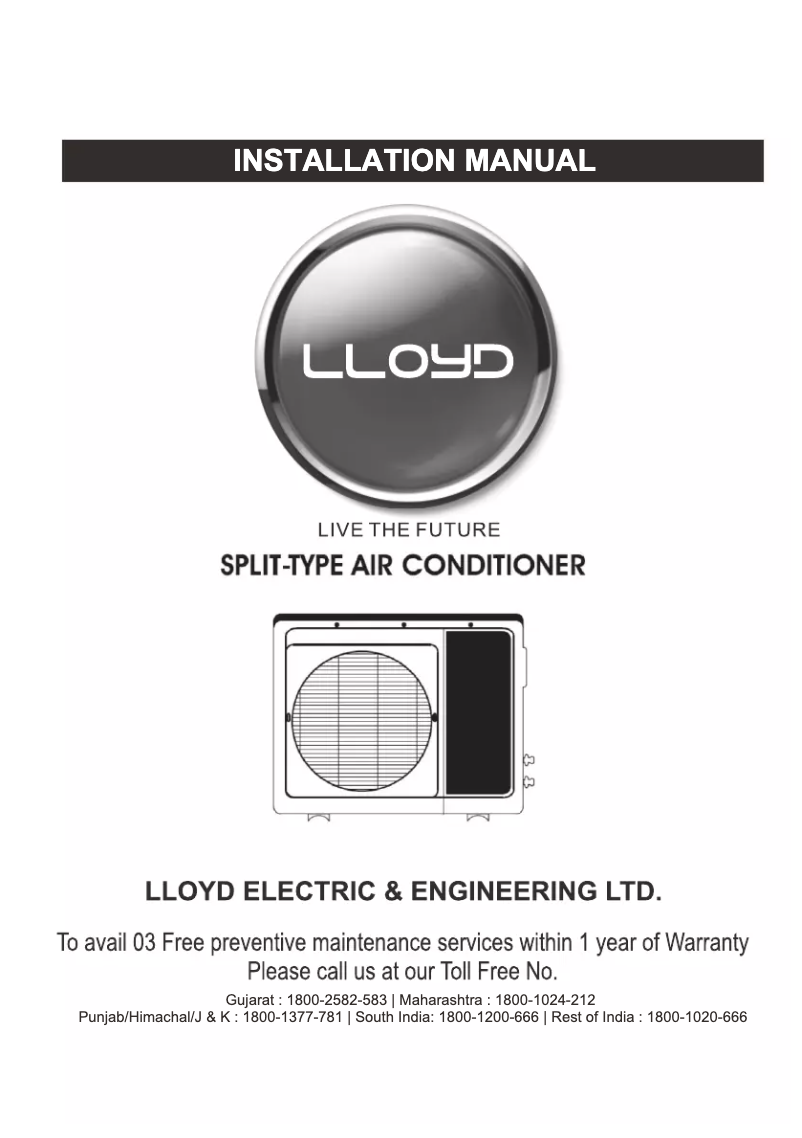 Page 1 de la notice Manuel utilisateur Lloyd LS9A3P