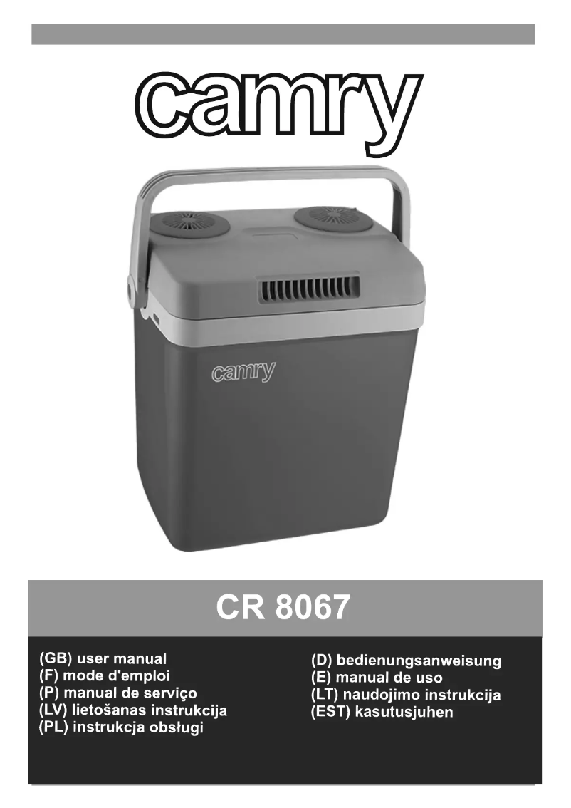 Página 1 del manual Manual de usuario Camry CR 8067