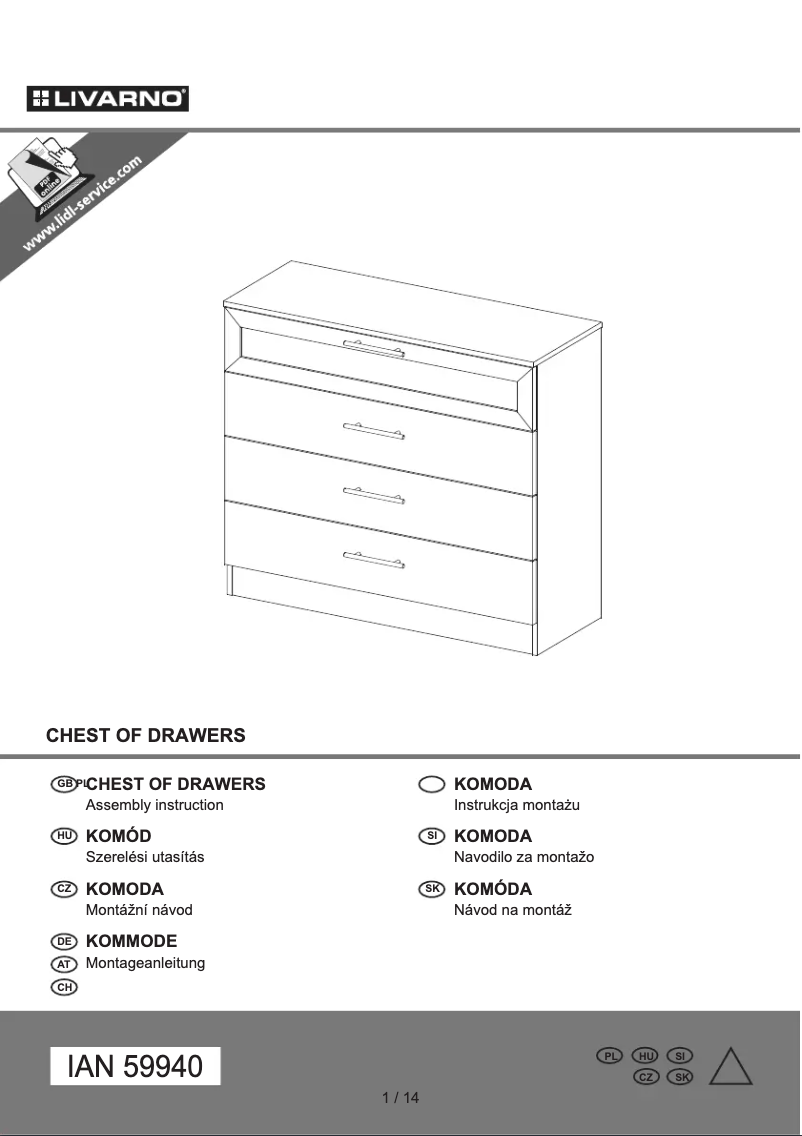 Image de la première page du manuel de l'appareil IAN 59940