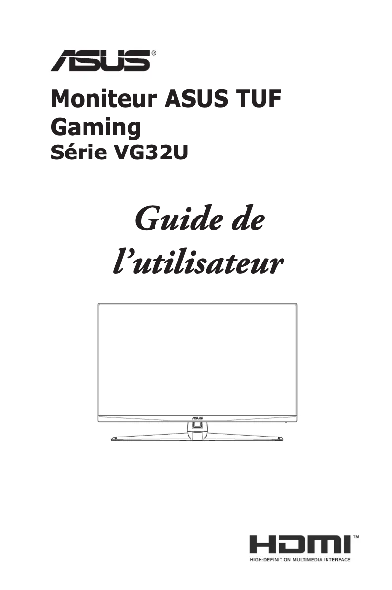 Page n°1 - Manuel utilisateur Asus TUF Gaming VG32U