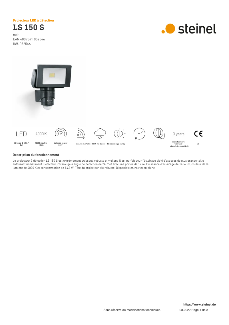 Image de la première page du manuel de l'appareil LS 150 S