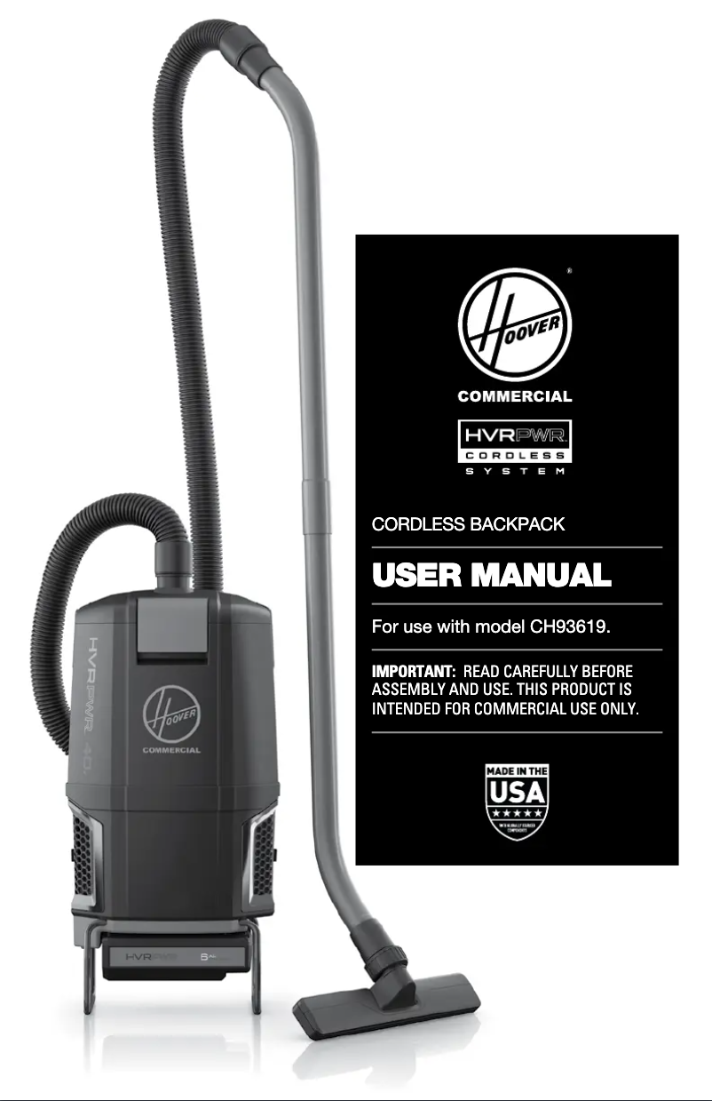 Page n°1 - Manuel utilisateur Hoover HVRPWR CH93619