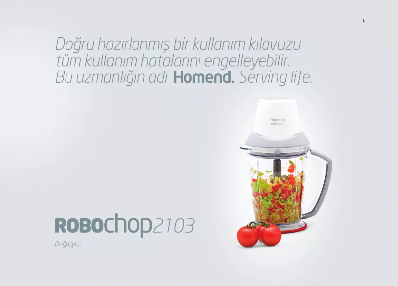 Page n°1 - Manuel utilisateur Homend RoboChop 2103