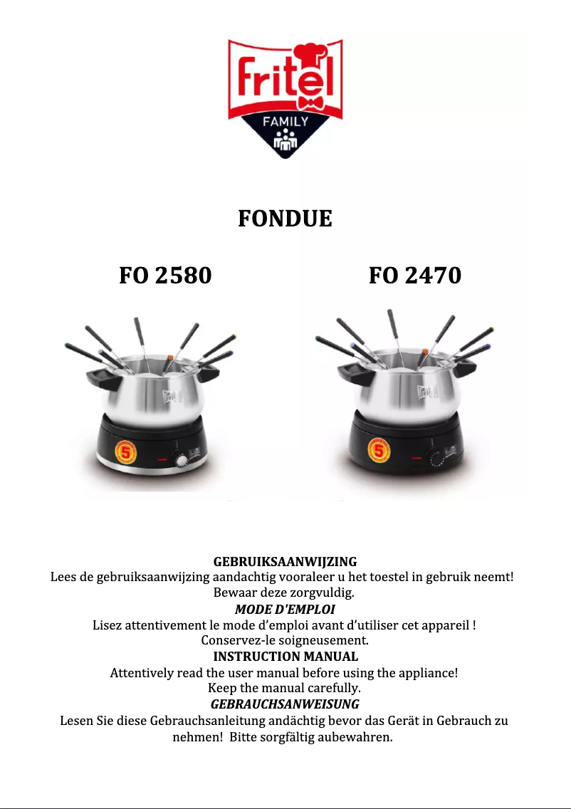 Page 1 de la notice Manuel utilisateur Fritel F0 2580