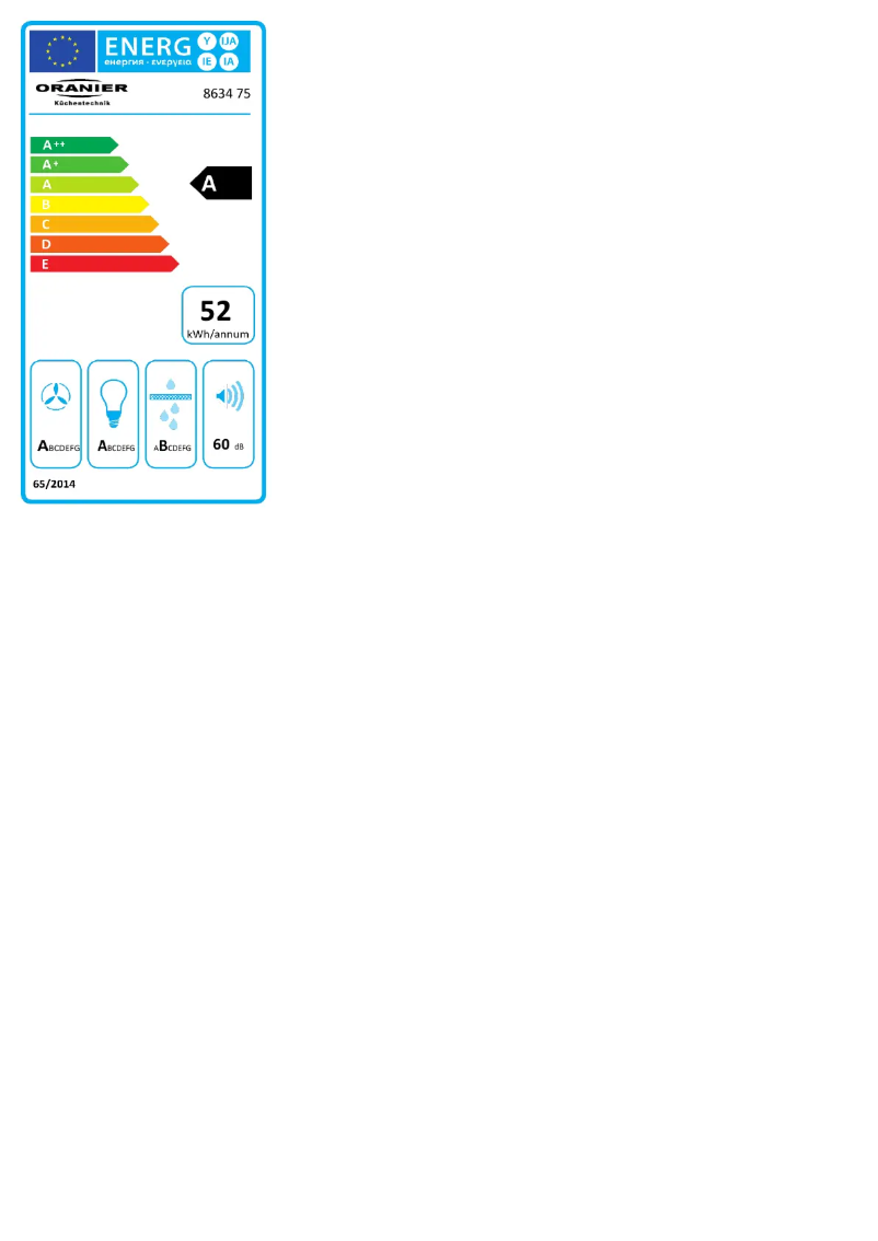 Page 1 de la notice Manuel utilisateur Oranier Davara 75 W