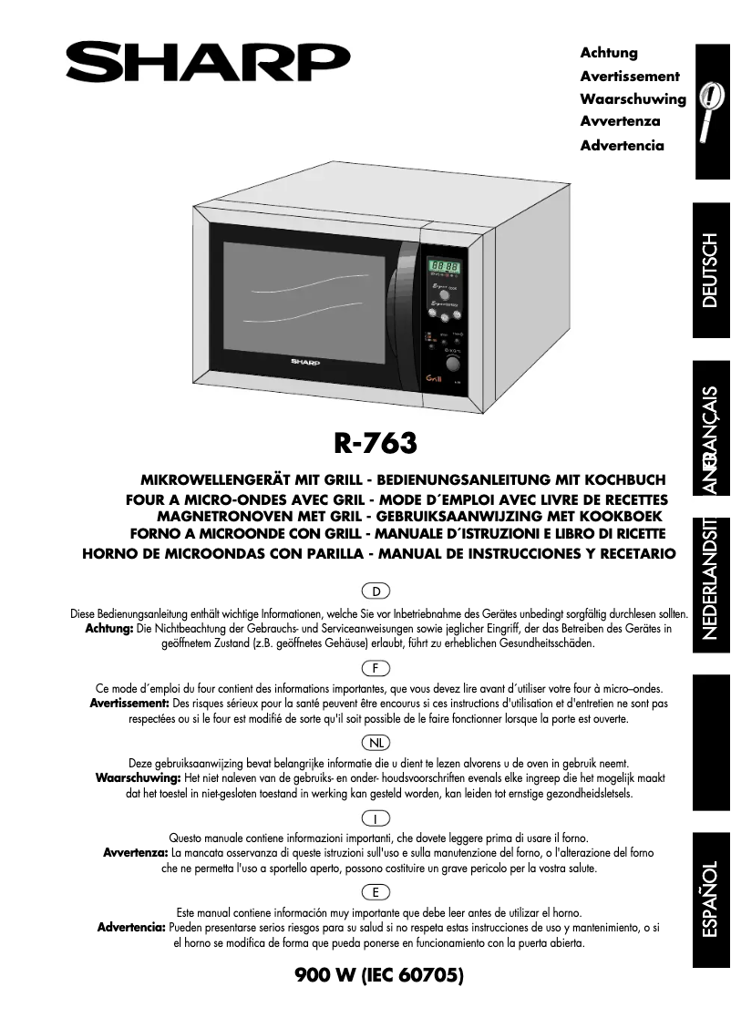 Image de la première page du manuel de l'appareil R-763