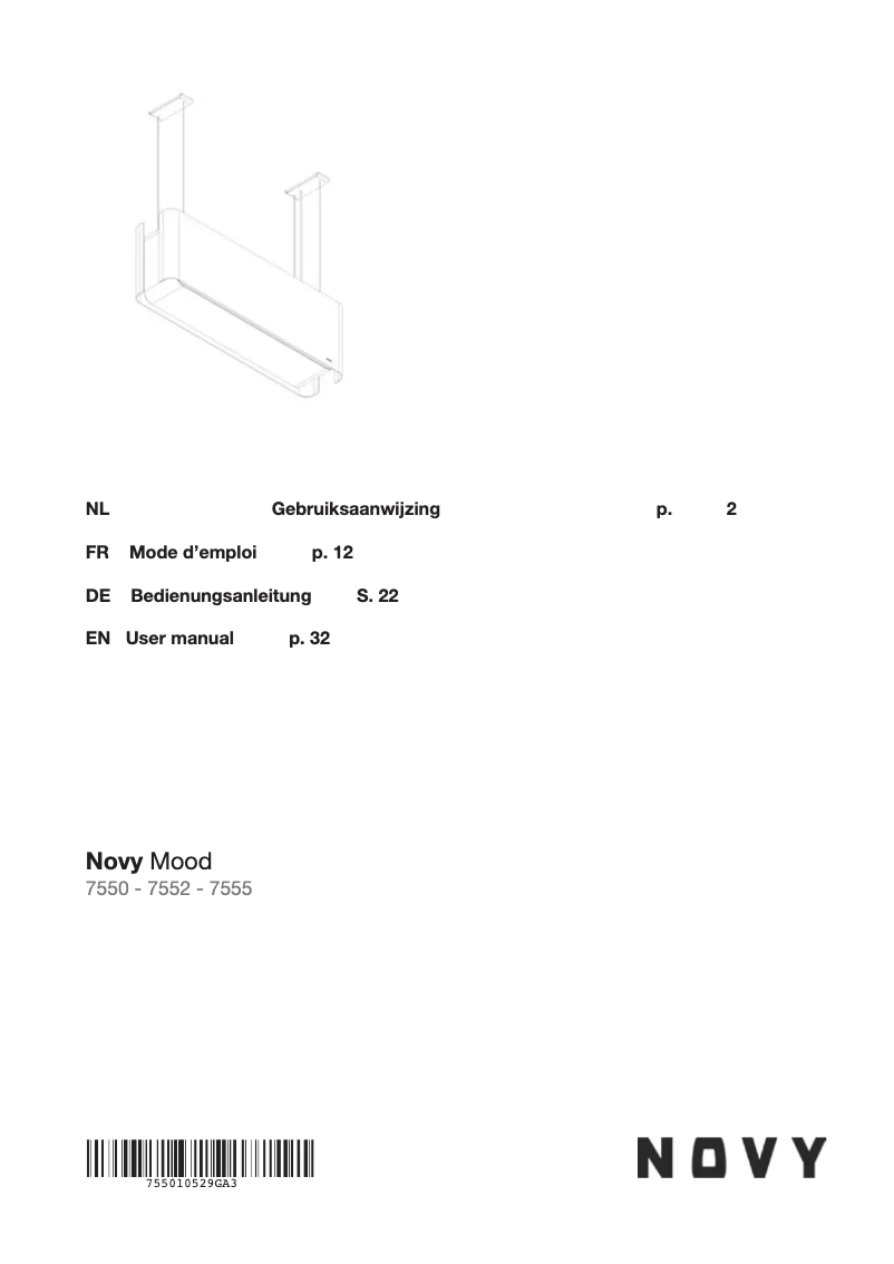 Page n°1 - Manuel utilisateur Novy Mood 7550
