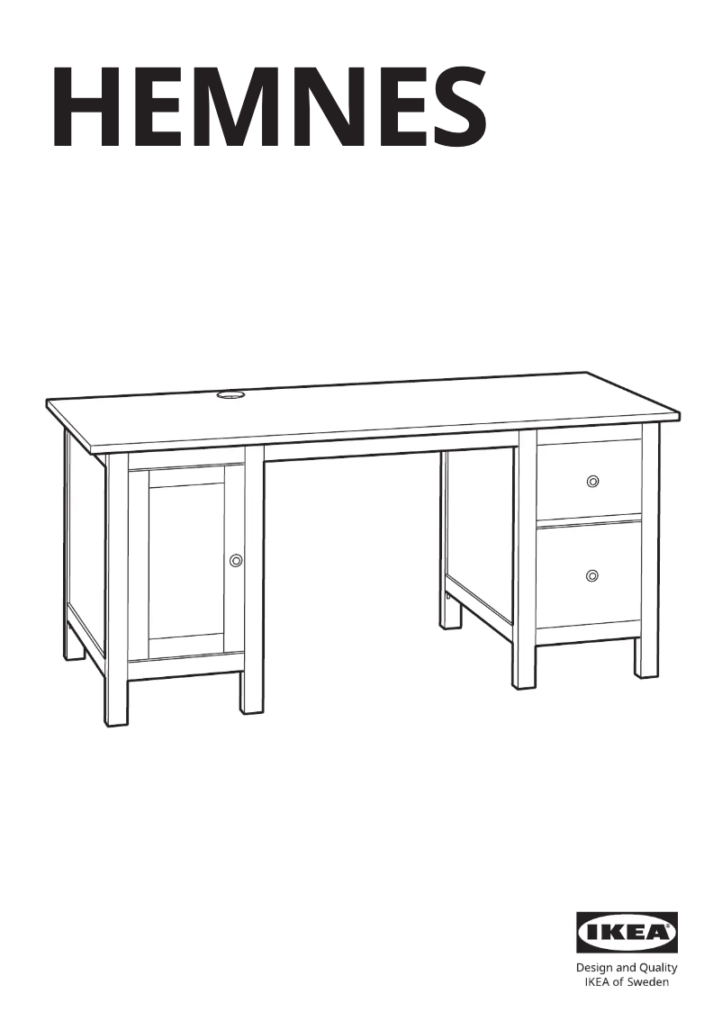 Page 1 de la notice Manuel utilisateur Ikea HEMNES 905.462.56