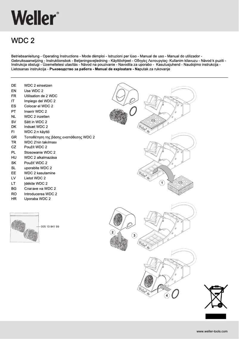 Page 1 de la notice Manuel utilisateur Weller WDC 2
